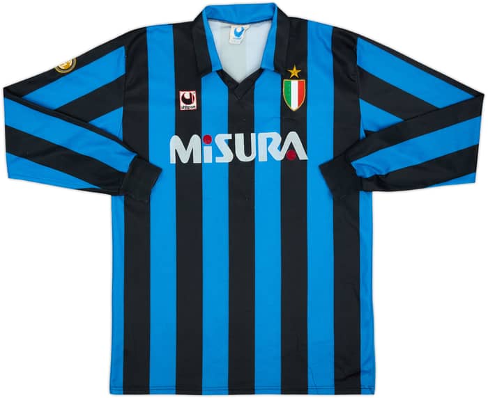 1989-90 Inter Milan Home L/S Shirt - 8/10 - (XL)