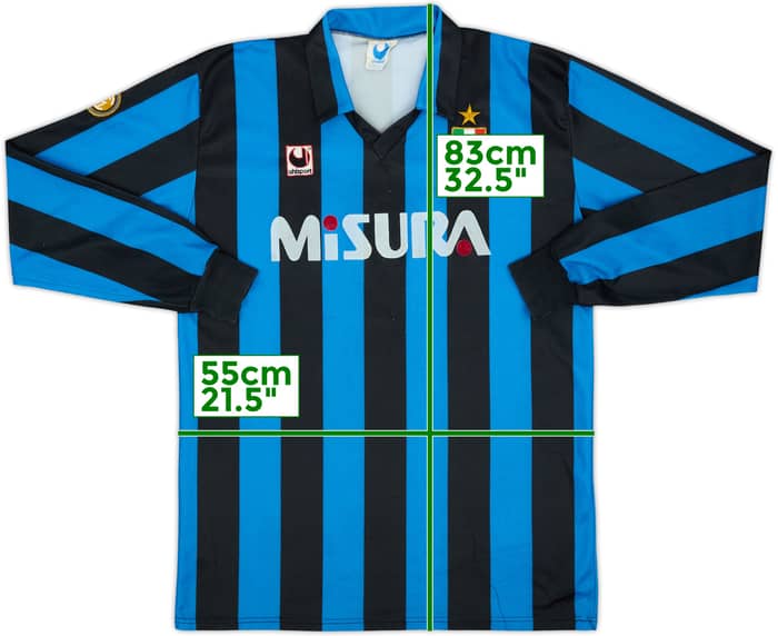 1989-90 Inter Milan Home L/S Shirt - 8/10 - (XL)