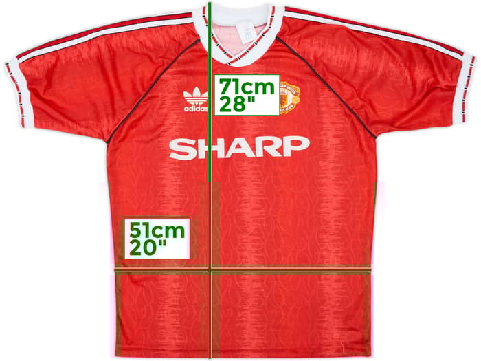 1990-92 Manchester United Home Shirt - 9/10 - (M/L)