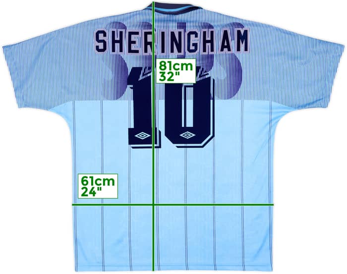 1991-94 Tottenham Third Shirt Sheringham #10 - 10/10 - (XXL)