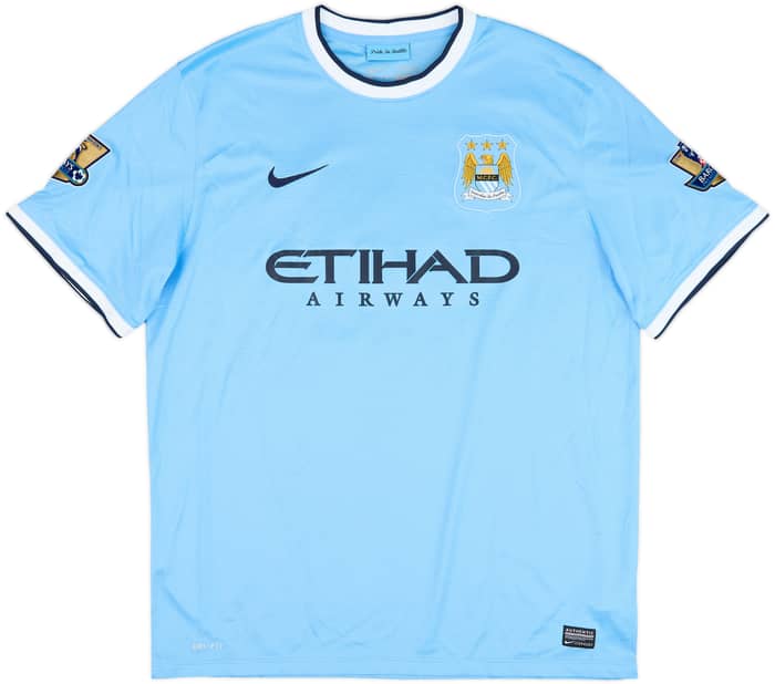 2013-14 Manchester City Home Shirt Kolarov #13 - 7/10 - (XL)