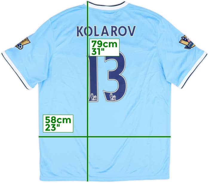 2013-14 Manchester City Home Shirt Kolarov #13 - 7/10 - (XL)