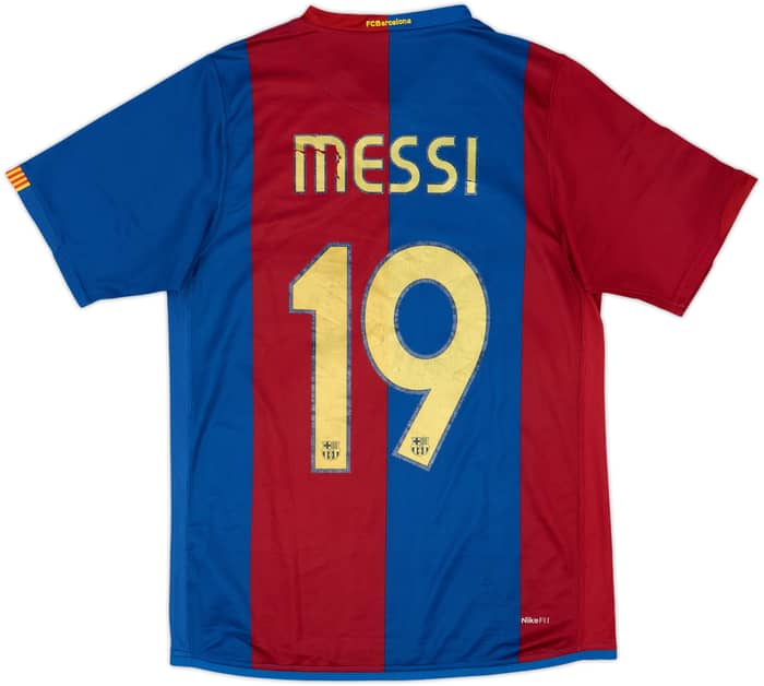 2007-08 Barcelona Home Shirt Messi #19 - 5/10 - (L)