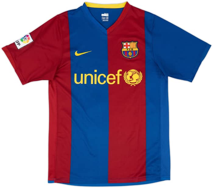 2007-08 Barcelona Home Shirt Messi #19 - 5/10 - (L)