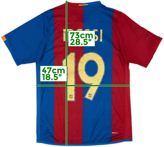 2007-08 Barcelona Home Shirt Messi #19 - 5/10 - (L)