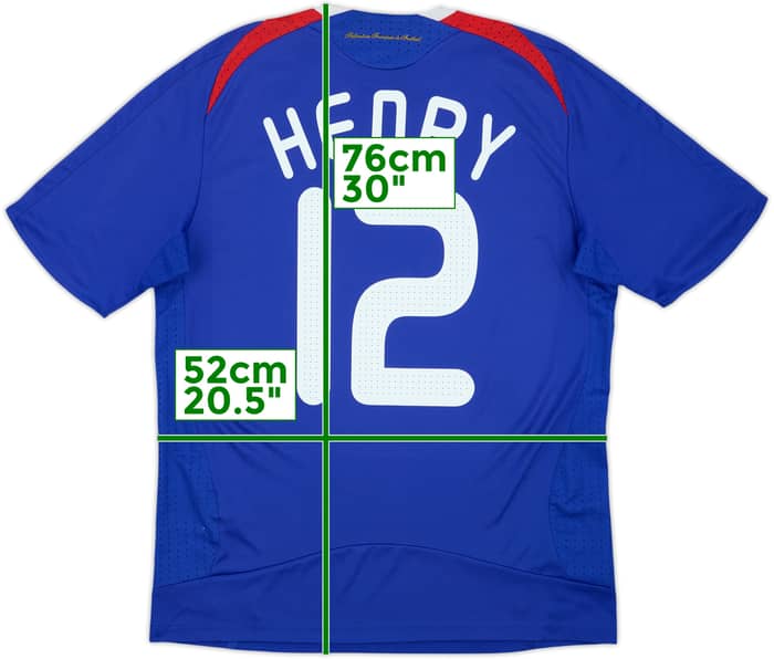2007-08 France Home Shirt Henry #12 - 6/10 - (M)