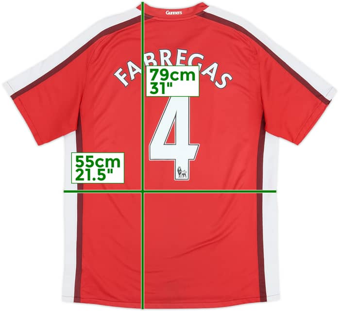 2008-10 Arsenal Home Shirt Fabregas #4 - 6/10 - (L)