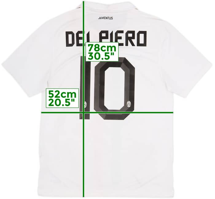 2010-12 Juventus Away Shirt Del Piero #10 - 8/10 - (L)