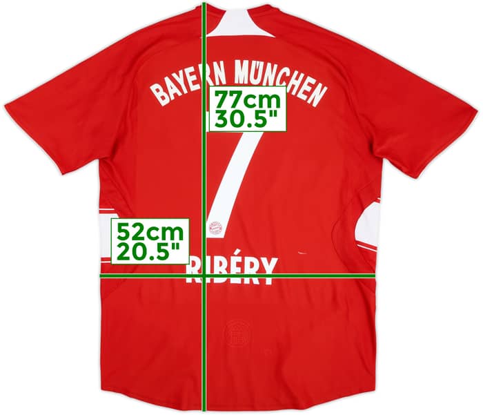 2008-09 Bayern Munich Home Shirt Ribery #7 - 7/10 - (M)