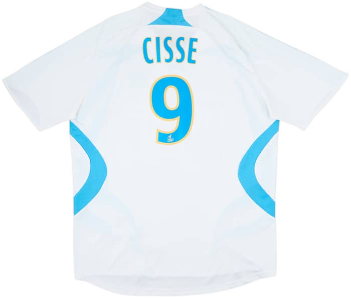 2007-08 Olympique Marseille Home Shirt Cisse #9 - 8/10 - (XL)