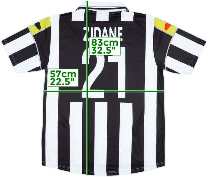 2000-01 Juventus CiaoWeb Home Shirt Zidane #21 - 8/10 - (XL)
