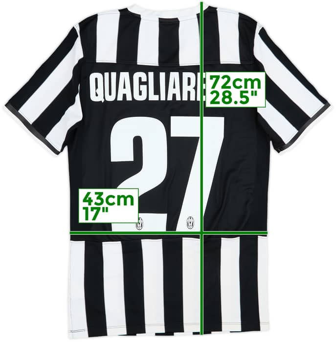 2013-14 Juventus Home Shirt Quagliarella #27 - 7/10 - (S)