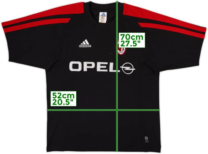 2001-02 AC Milan adidas Training Shirt - 8/10 - (S)