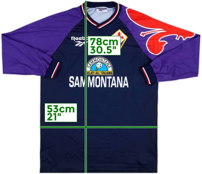 1995-96 Fiorentina Reebok Training L/S Shirt - 9/10 - (L)