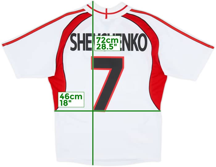 2000-02 AC Milan Away Shirt Shevchenko #7 - 8/10 - (S)
