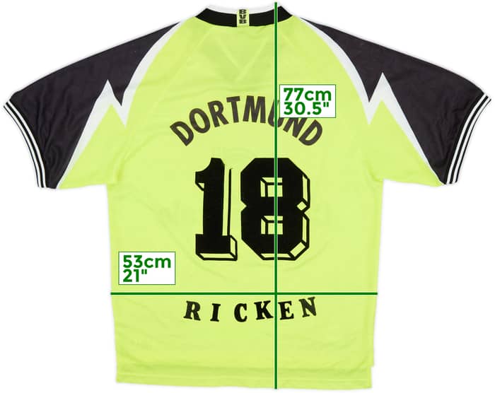 1995-96 Borussia Dortmund Home Shirt Ricken #18 - 6/10 - (L)