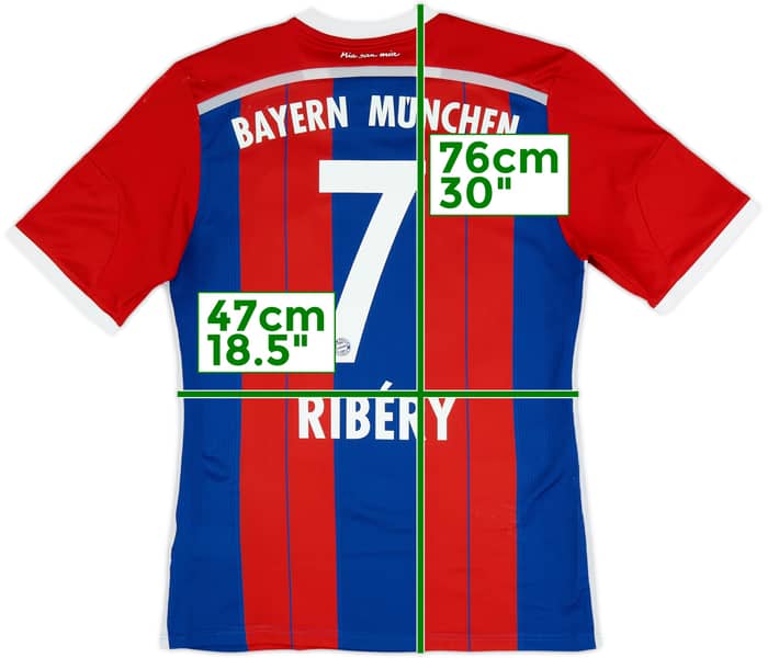 2014-15 Bayern Munich Home Shirt Ribery #7 - 7/10 - (M)