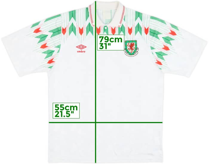 1990-92 Wales Away Shirt - 8/10 - (L)