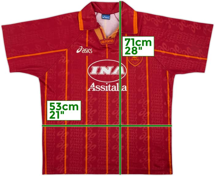 1996-97 Roma Home Shirt - 8/10 - (S)