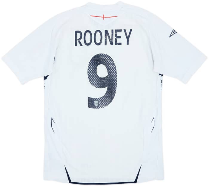 2007-09 England Home Shirt Rooney #9 - 5/10 - (S)