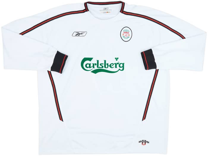 2003-04 Liverpool Visitante L/S Camiseta Gerrard #17 - 8/10 - (XXL)