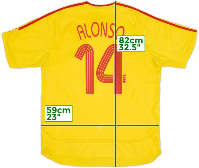 2006-07 Liverpool Away Shirt Alonso #14 - 6/10 - (XL)