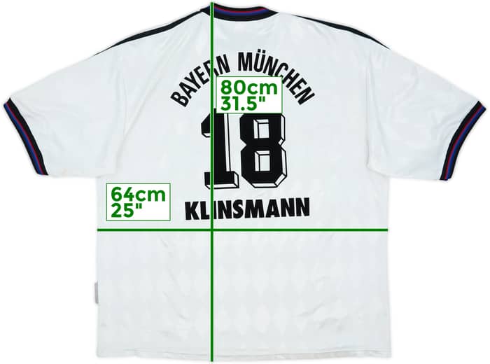 1996-98 Bayern Munich Away Shirt Klinsmann #18 - 5/10 - (XXL)
