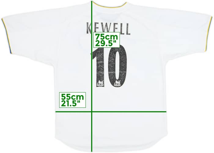 2000-02 Leeds United Home Shirt Kewell #10 - 6/10 - (M)