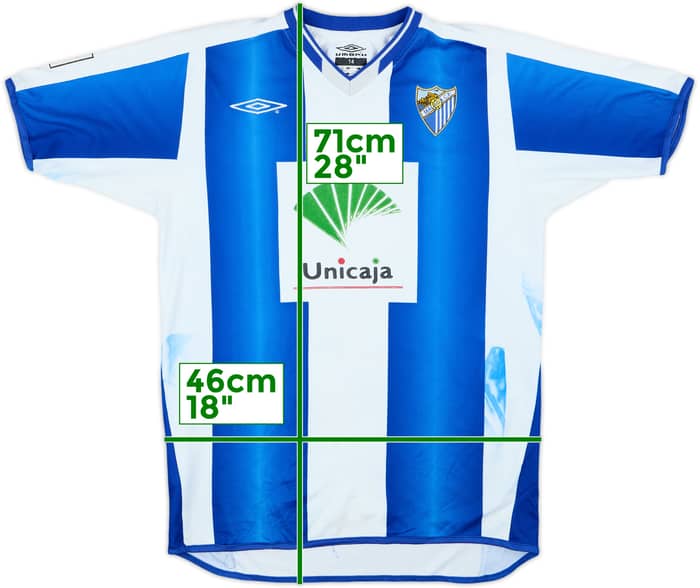 Camiseta de local del Malaga 2003-04 - 5/10 - (L.Niños)