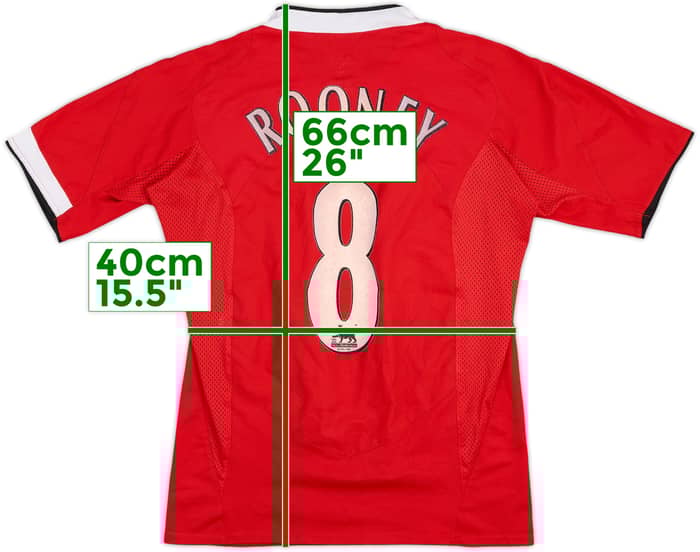 2004-06 Manchester United Home Shirt Rooney #8 - 6/10 - (S)