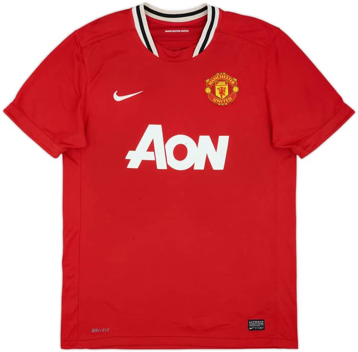 2011-12 Manchester United Home Shirt J.S.Park #13 - 6/10 - (L)