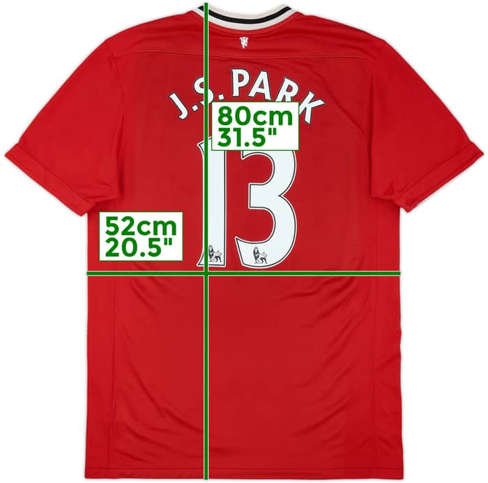 2011-12 Manchester United Home Shirt J.S.Park #13 - 6/10 - (L)