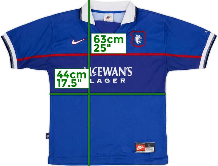 1997-99 Rangers Home Shirt - 8/10 - (L.Boys)
