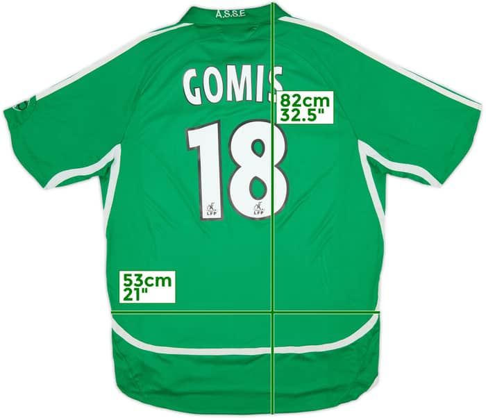 2006-07 Saint Etienne Home Shirt Gomis #18 - 5/10 - (XL)