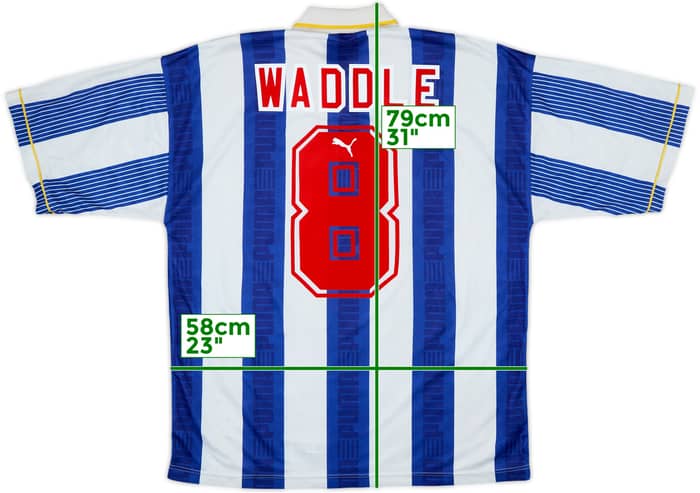 1993-95 Sheffield Wednesday Home Shirt Waddle #8 - 7/10 - (XL)