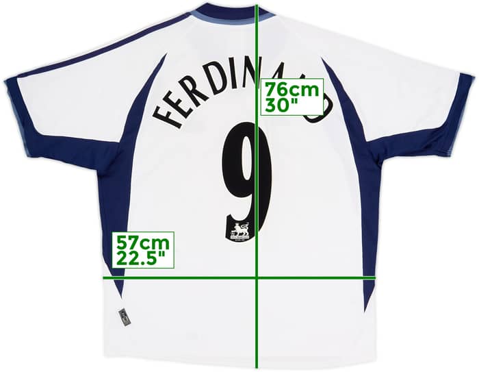 2001-02 Tottenham Home Shirt Ferdinand #9 - 7/10 - (L)