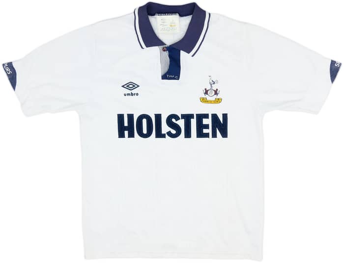 1991-93 Tottenham Home Shirt #8 - 8/10 - (S)