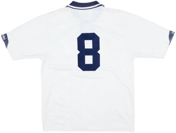 1991-93 Tottenham Home Shirt #8 - 8/10 - (S)