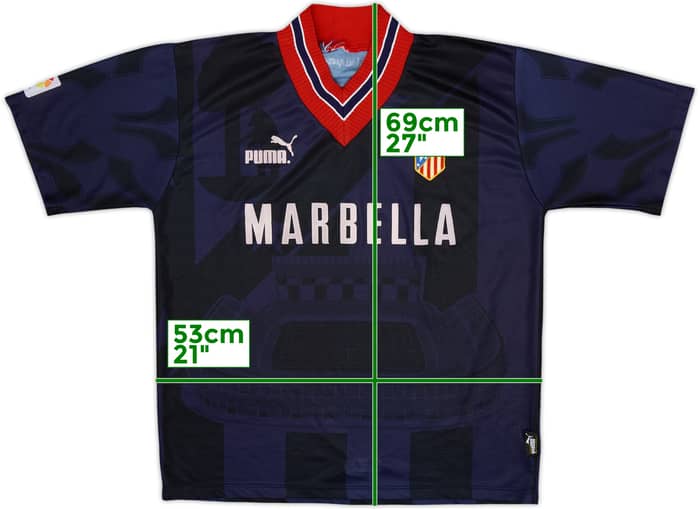 1995-96 Atletico Madrid Third Shirt - 6/10 - (L)