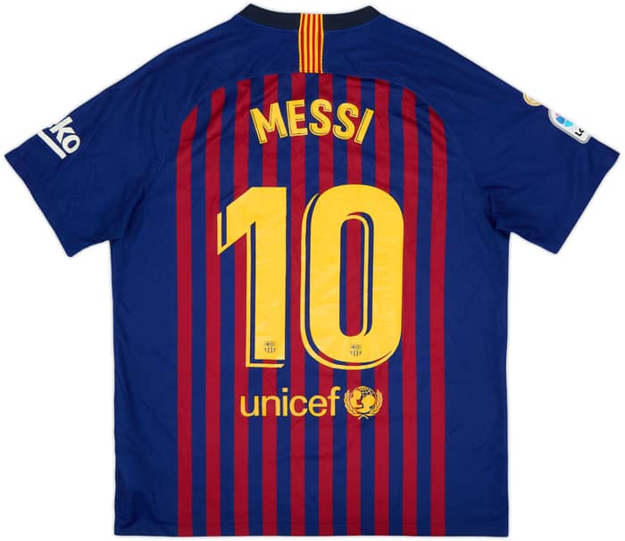 2018-19 Barcelona Camiseta Local Messi #10 - 7/10 - (L)