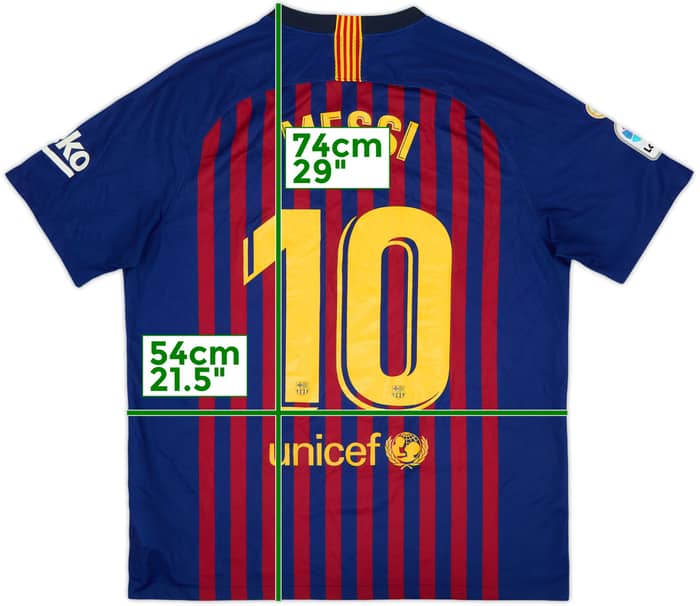 2018-19 Barcelona Camiseta Local Messi #10 - 7/10 - (L)