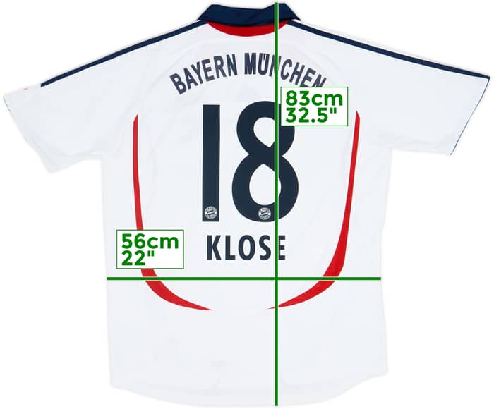 2006-07 Bayern Munich Camiseta visitante Klose #18 - 8/10 - (L)