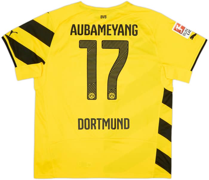 2014-15 Borussia Dortmund Home Shirt Aubameyang #17 - 6/10 - (XL)