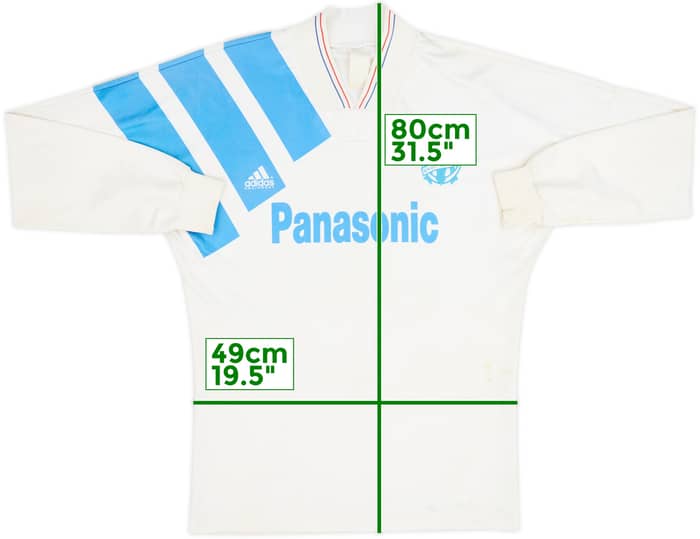 Camiseta de local de manga larga del Olympique Marseille 1991-92 - 5/10 - (L)