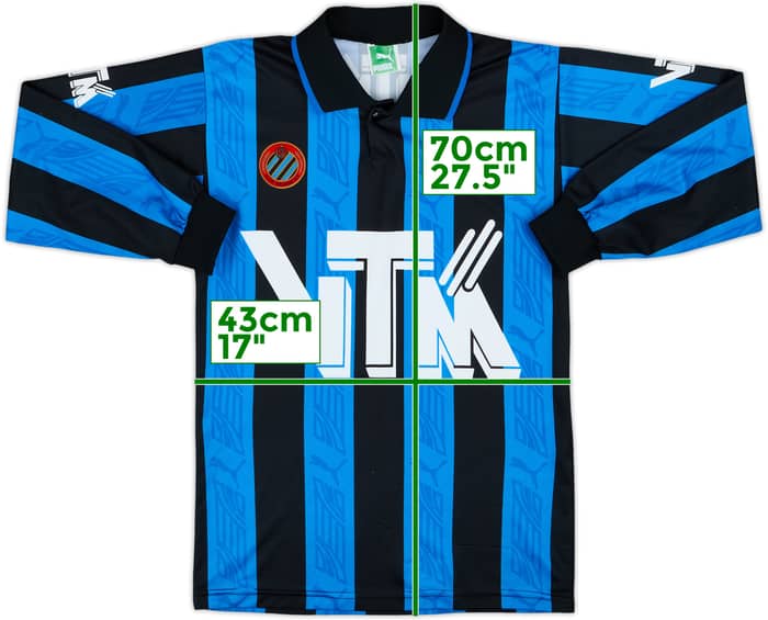 Camiseta de local de manga larga del Club Brugge 1994-95 - 8/10 - (XL.Niños)