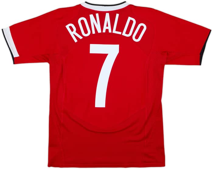 2004-06 Manchester United Home Shirt Ronaldo #7 - 9/10 - (XL.Boys)