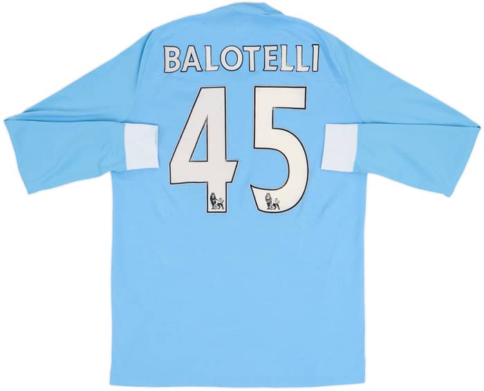 Camiseta de local L/S del Manchester City 2010-11 Balotelli #45 - 6/10 - (M)