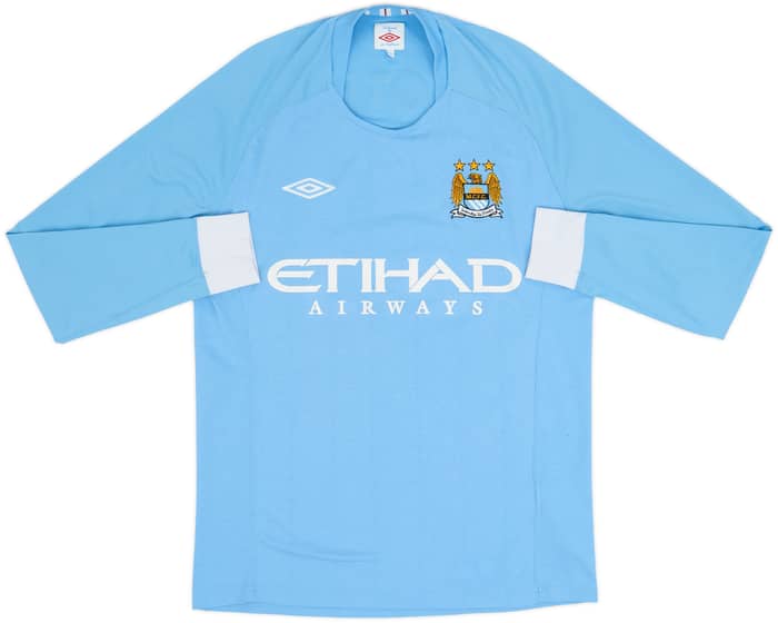 Camiseta de local L/S del Manchester City 2010-11 Balotelli #45 - 6/10 - (M)