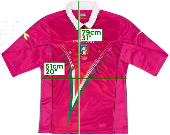 2012-13 Italy Diadora Referee L/S Shirt - 8/10 - (M)