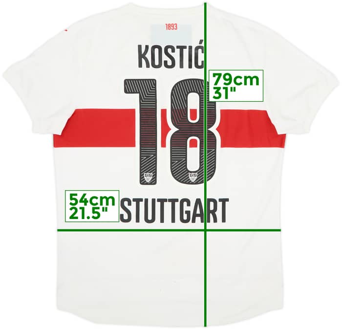 2014-15 Stuttgart Home Shirt Kostic #18 - 6/10 - (L)